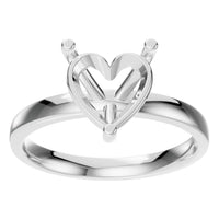 RI-7942 White Gold Ring UNSET - Front View
