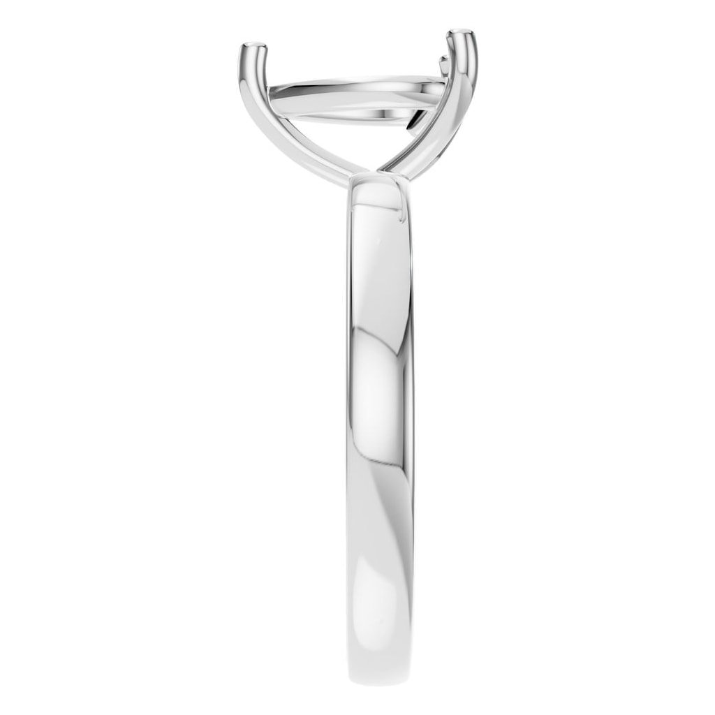 RI-7942 White Gold Ring UNSET - Side View