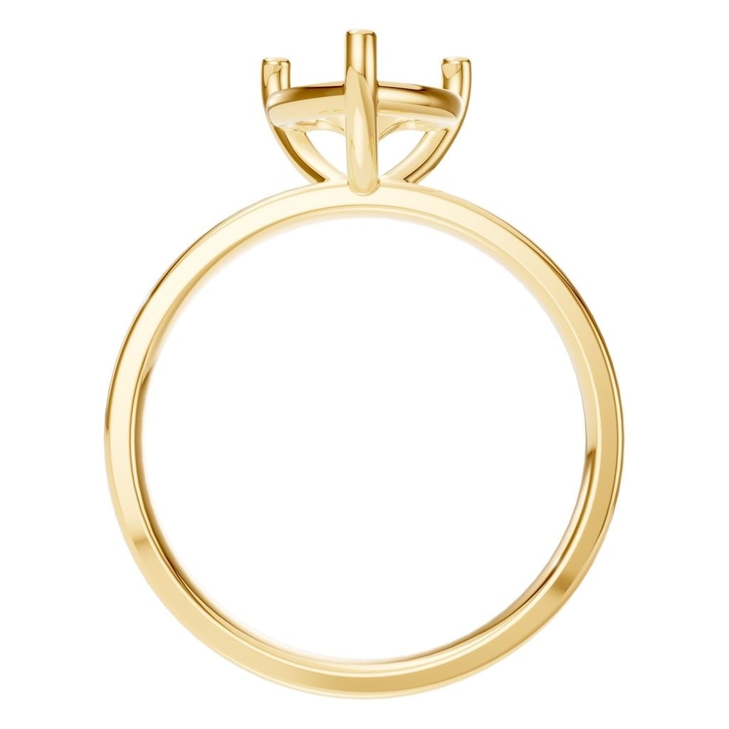 RI-7942 Yellow Gold Ring UNSET - Top View