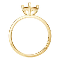 RI-7942 Yellow Gold Ring UNSET - Top View