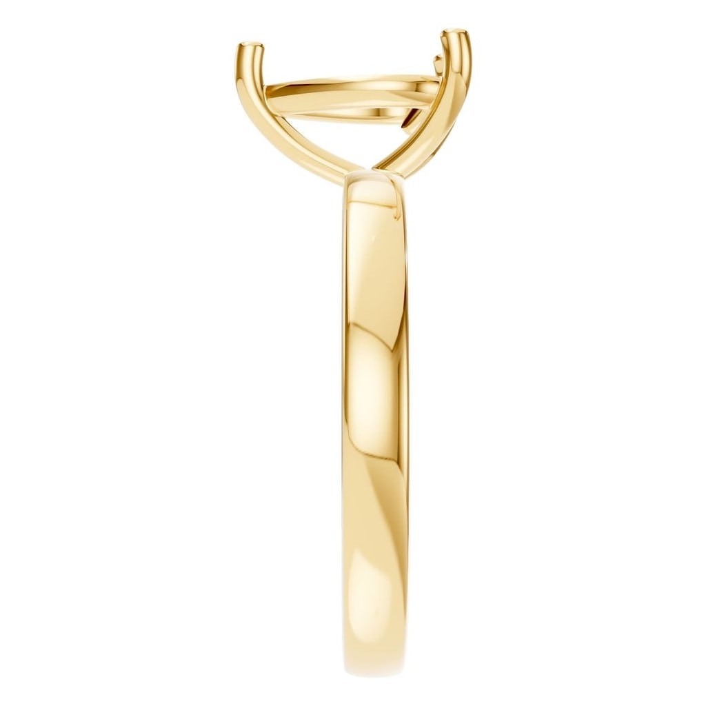 RI-7942 Yellow Gold Ring UNSET - Side View