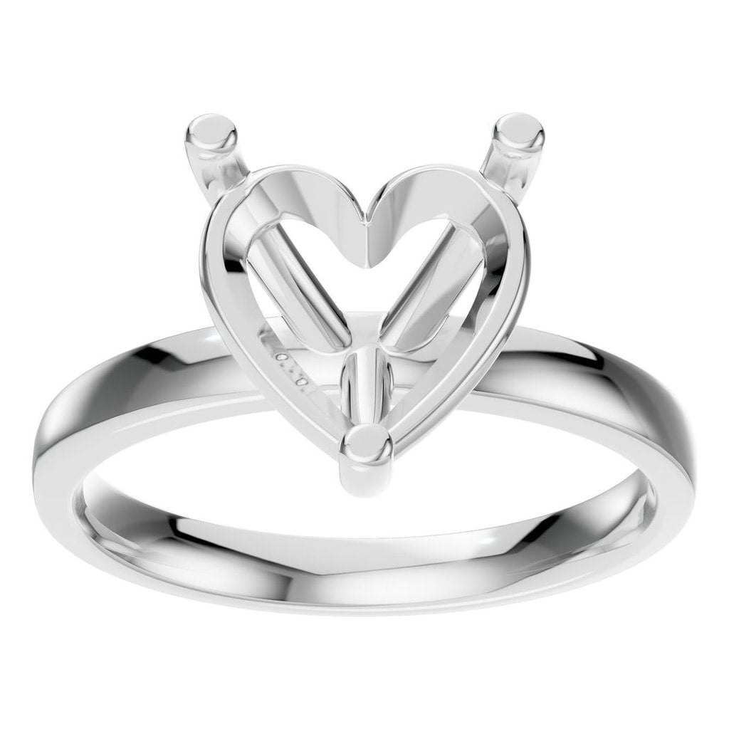 RI-7942 White Gold Ring UNSET - Front View