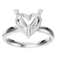 RI-7942 White Gold Ring UNSET - Front View