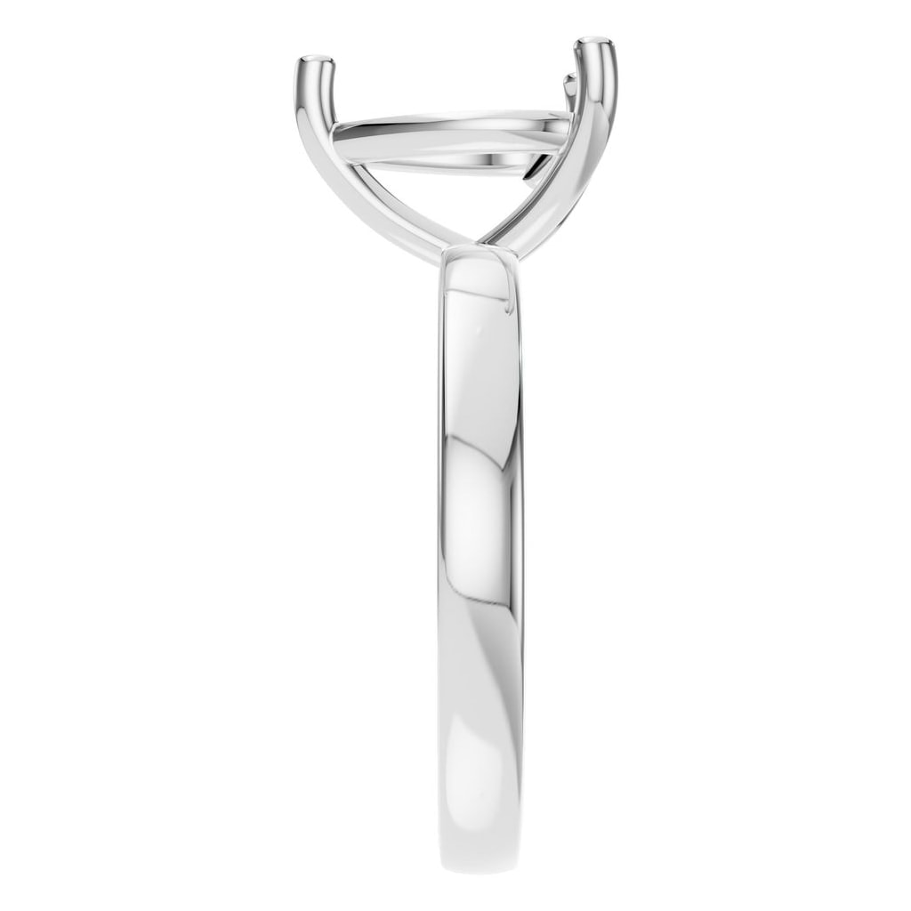 RI-7942 White Gold Ring UNSET - Side View