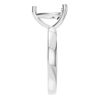 RI-7942 White Gold Ring UNSET - Side View