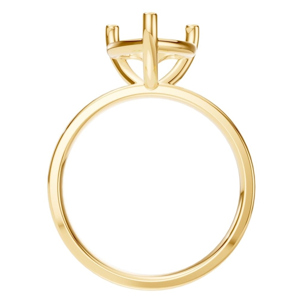 RI-7942 Yellow Gold Ring UNSET - Top View