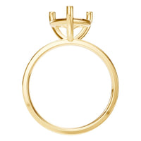 RI-7942 Yellow Gold Ring UNSET - Top View