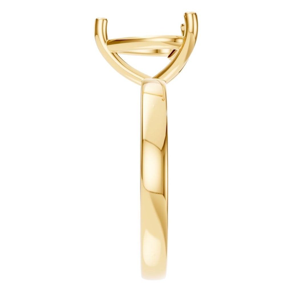 RI-7942 Yellow Gold Ring UNSET - Side View