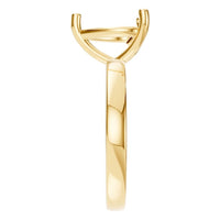 RI-7942 Yellow Gold Ring UNSET - Side View