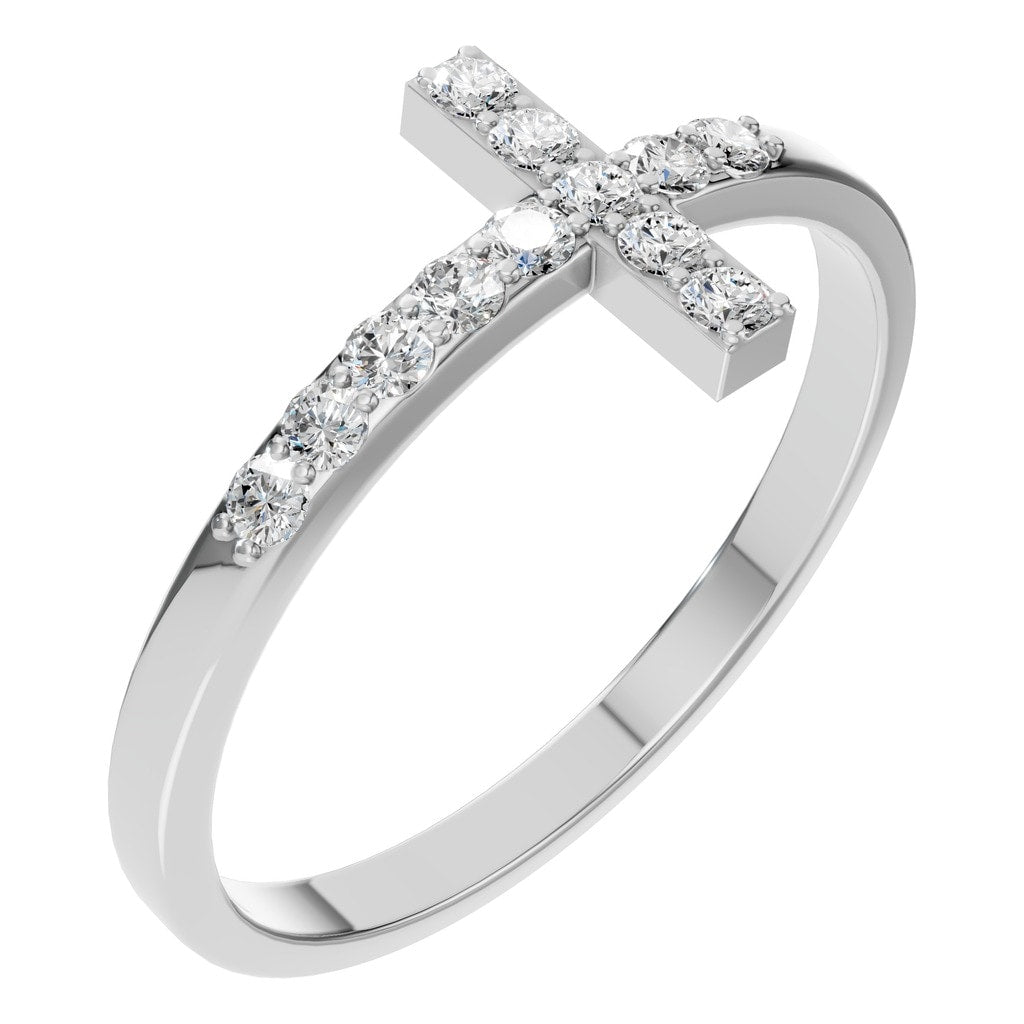RI-7995 White Gold Ring SET - Main View