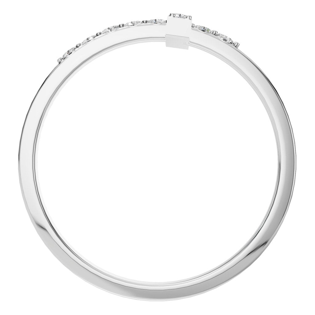 RI-7995 White Gold Ring SET - Top View