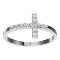 RI-7995 White Gold Ring SET - Front View