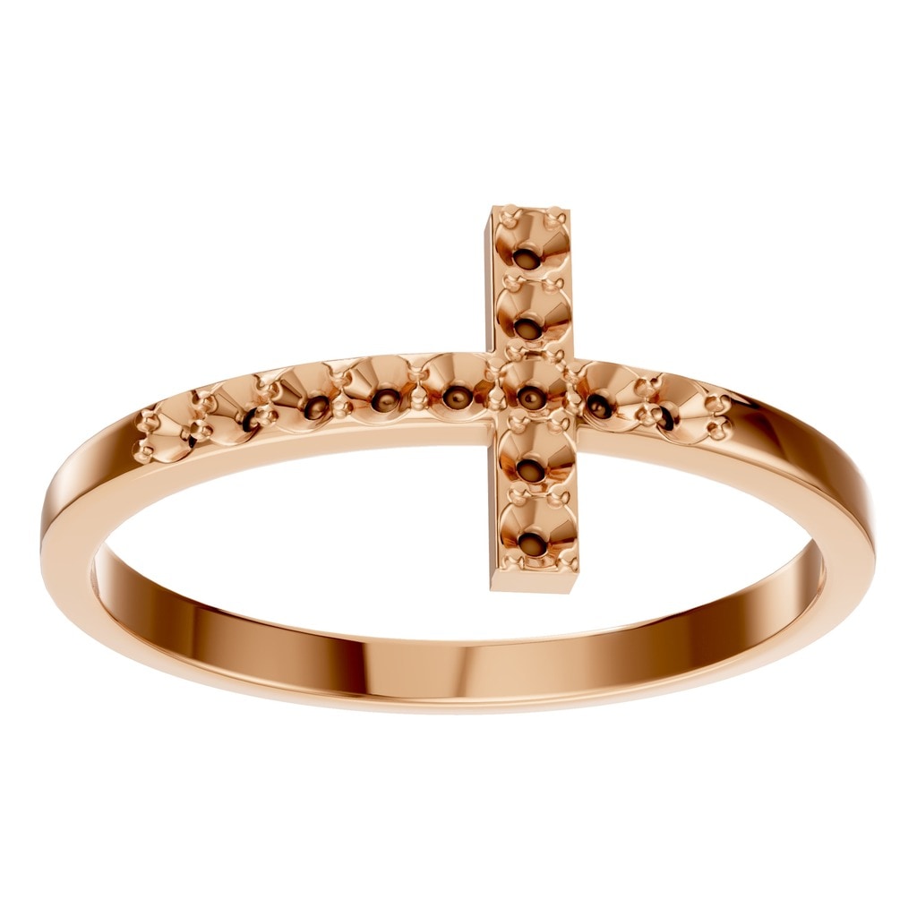RI-7995 Rose Gold Ring UNSET - Front View