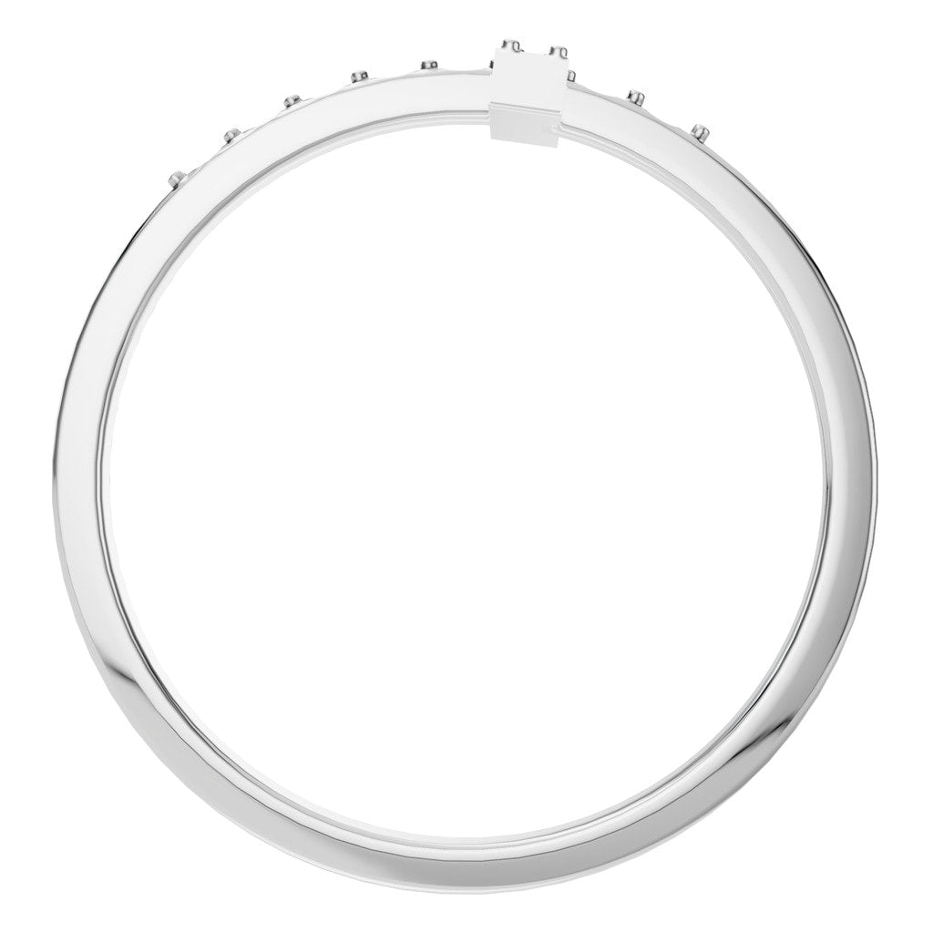 RI-7995 White Gold Ring UNSET - Top View
