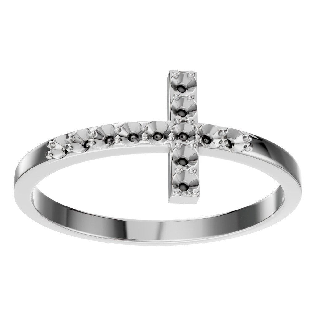 RI-7995 White Gold Ring UNSET - Front View