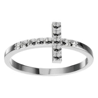 RI-7995 White Gold Ring UNSET - Front View