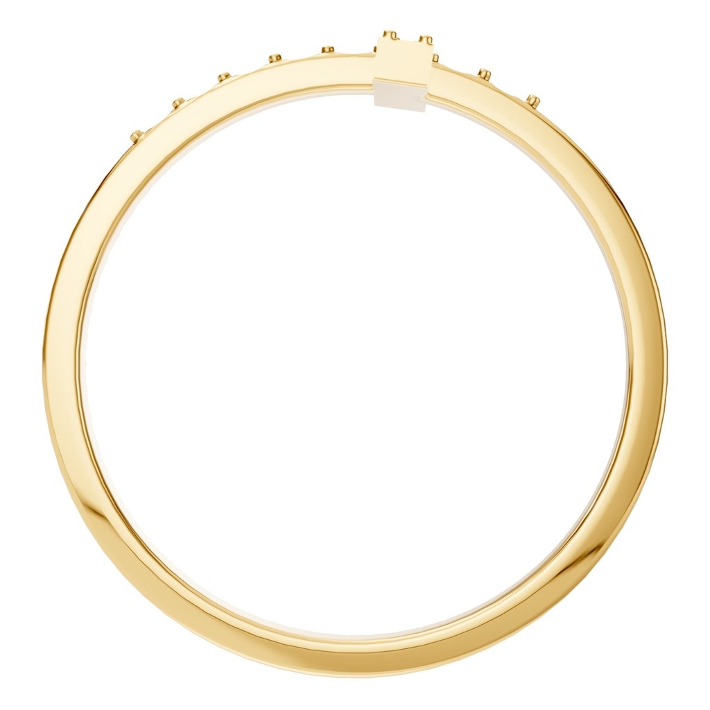 RI-7995 Yellow Gold Ring UNSET - Top View
