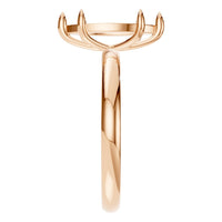 RI-8030 Rose Gold Ring UNSET - Side View