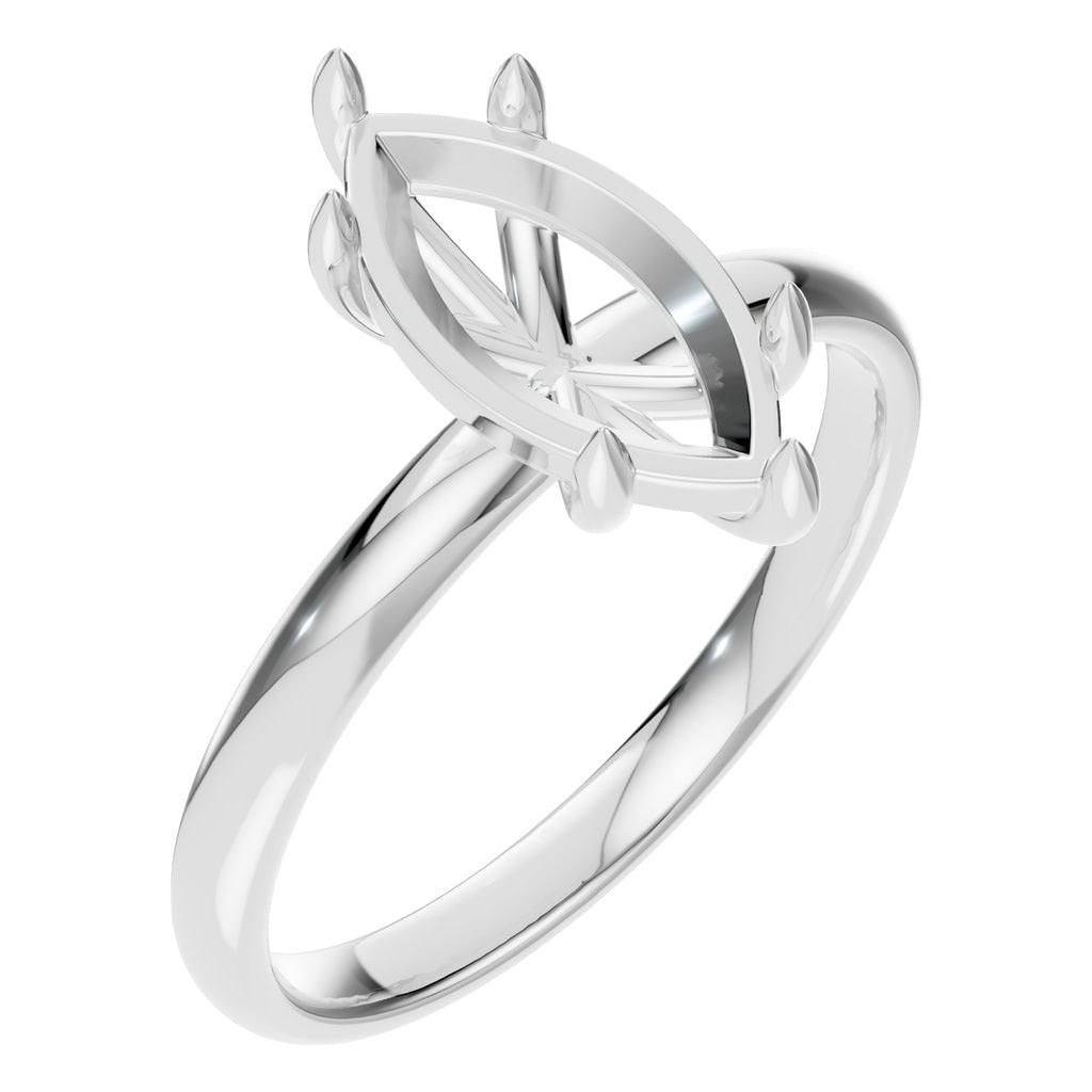 RI-8030 White Gold Ring UNSET - Main View