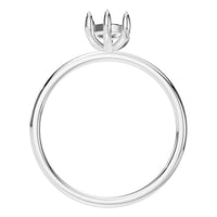 RI-8030 White Gold Ring UNSET - Top View