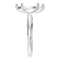 RI-8030 White Gold Ring UNSET - Side View