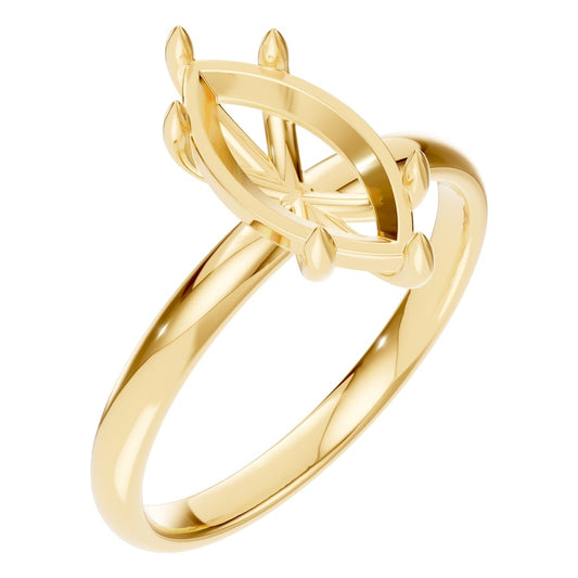 RI-8030 Yellow Gold Ring UNSET - Main View