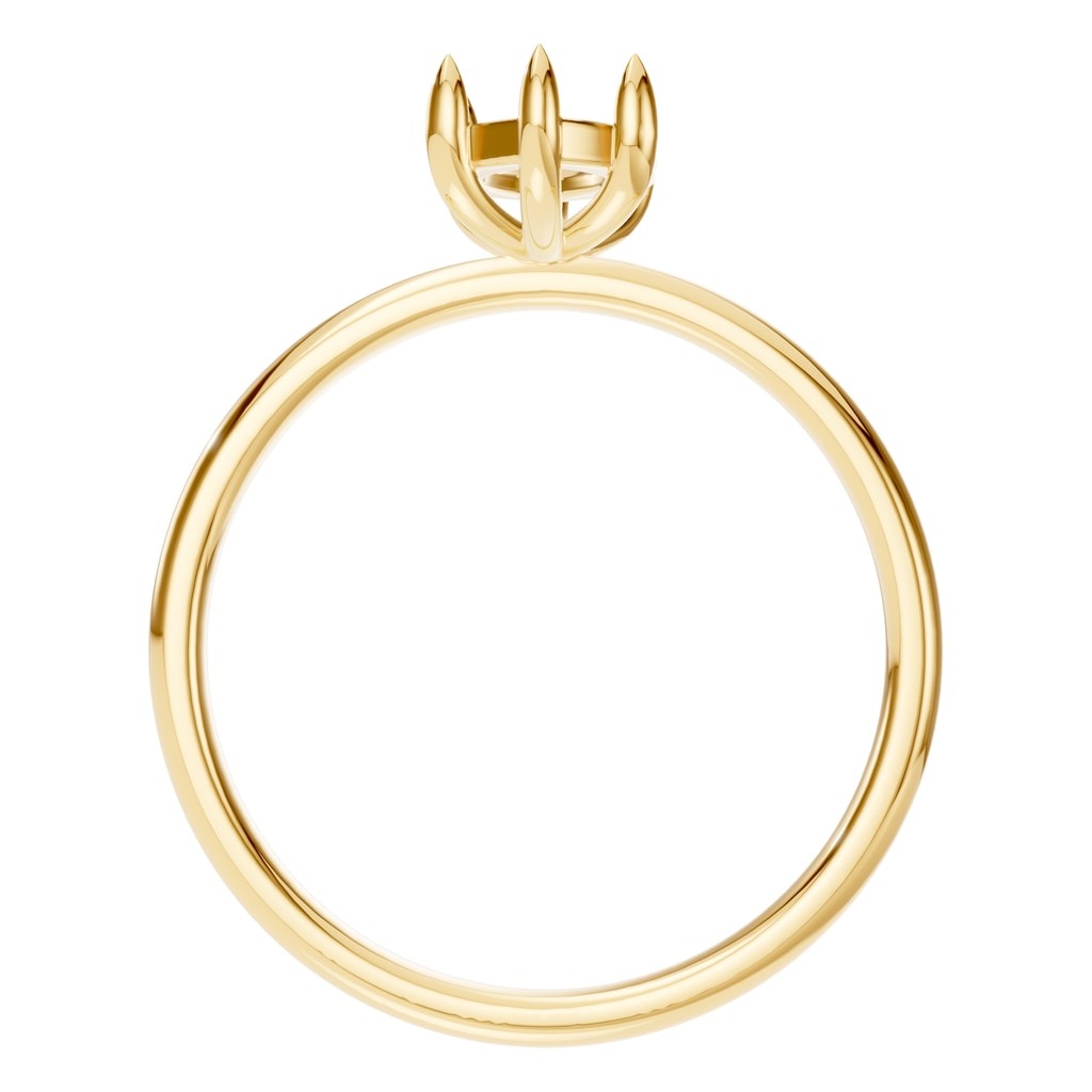 RI-8030 Yellow Gold Ring UNSET - Top View