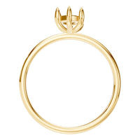 RI-8030 Yellow Gold Ring UNSET - Top View