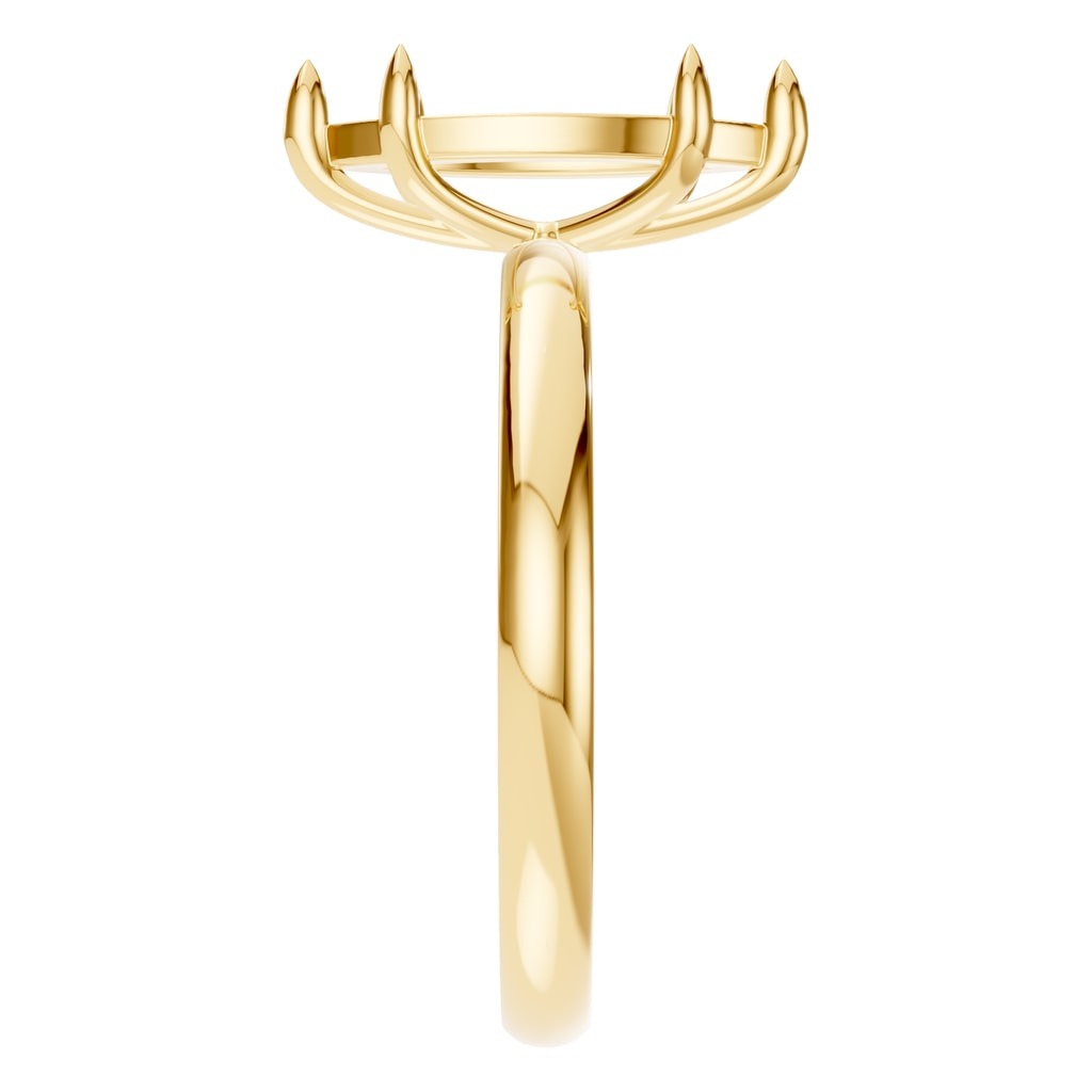 RI-8030 Yellow Gold Ring UNSET - Side View
