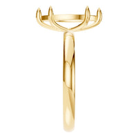 RI-8030 Yellow Gold Ring UNSET - Side View