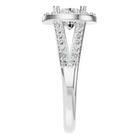 RI-8057 White Gold Ring SET - Side View