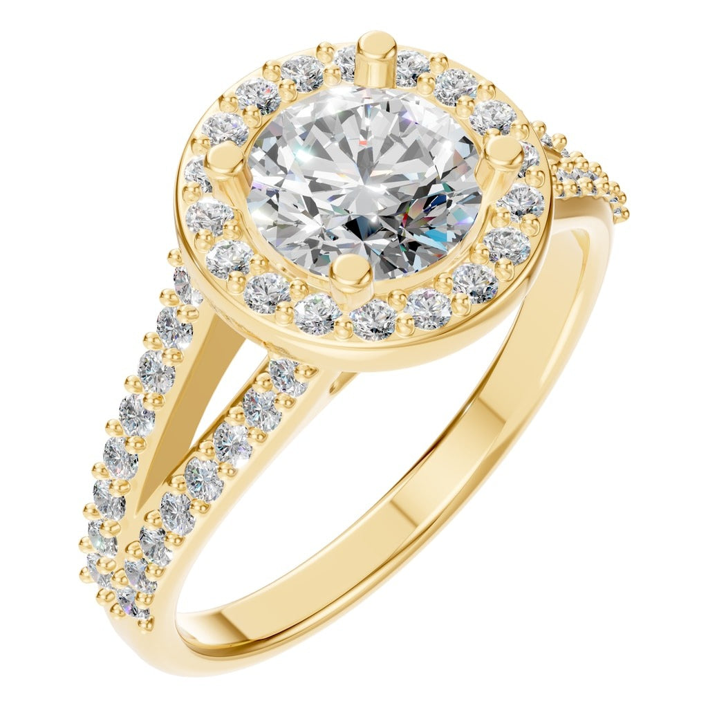 RI-8057 Yellow Gold Ring SET - Main View