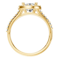 RI-8057 Yellow Gold Ring SET - Top View