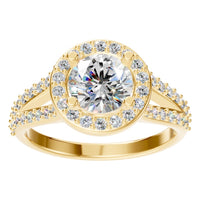 RI-8057 Yellow Gold Ring SET - Front View