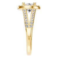 RI-8057 Yellow Gold Ring SET - Side View