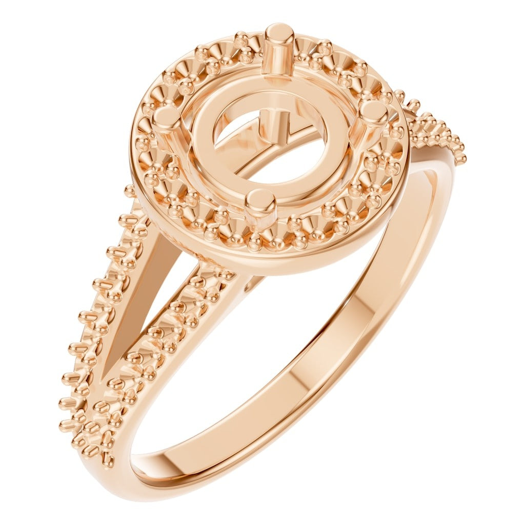 RI-8057 Rose Gold Ring UNSET - Main View