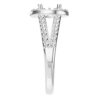 RI-8057 White Gold Ring UNSET - Side View