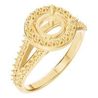 RI-8057 Yellow Gold Ring UNSET - Main View