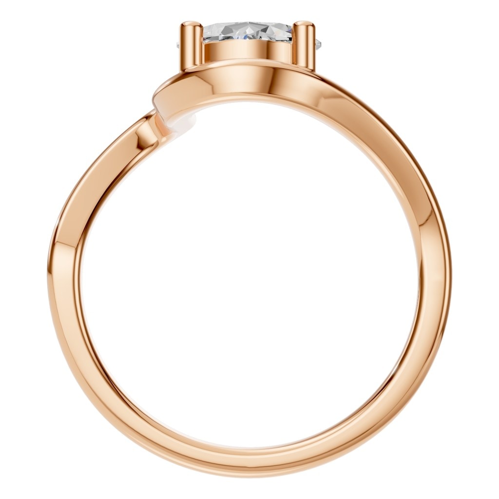 RI-8091 Rose Gold Ring SET - Top View