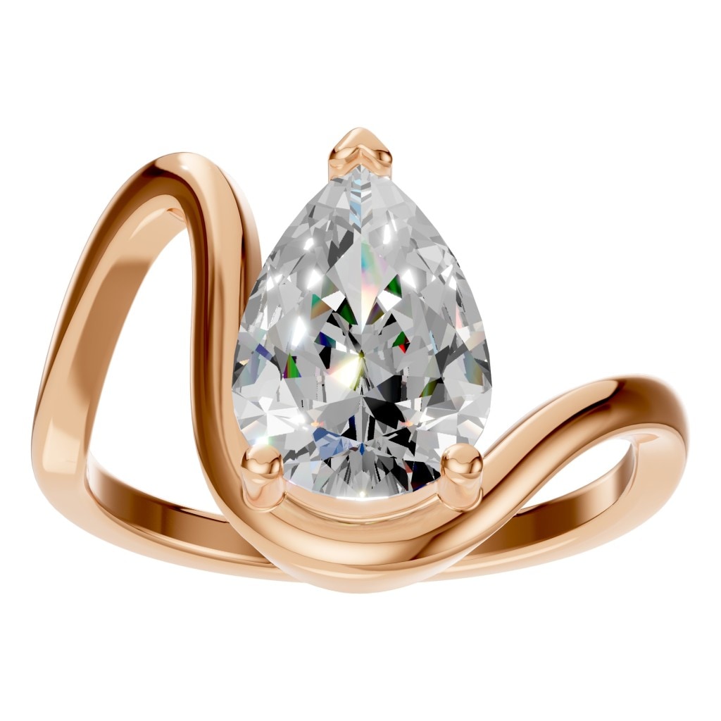 RI-8091 Rose Gold Ring SET - Front View