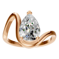 RI-8091 Rose Gold Ring SET - Front View