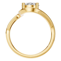 RI-8091 Yellow Gold Ring SET - Top View