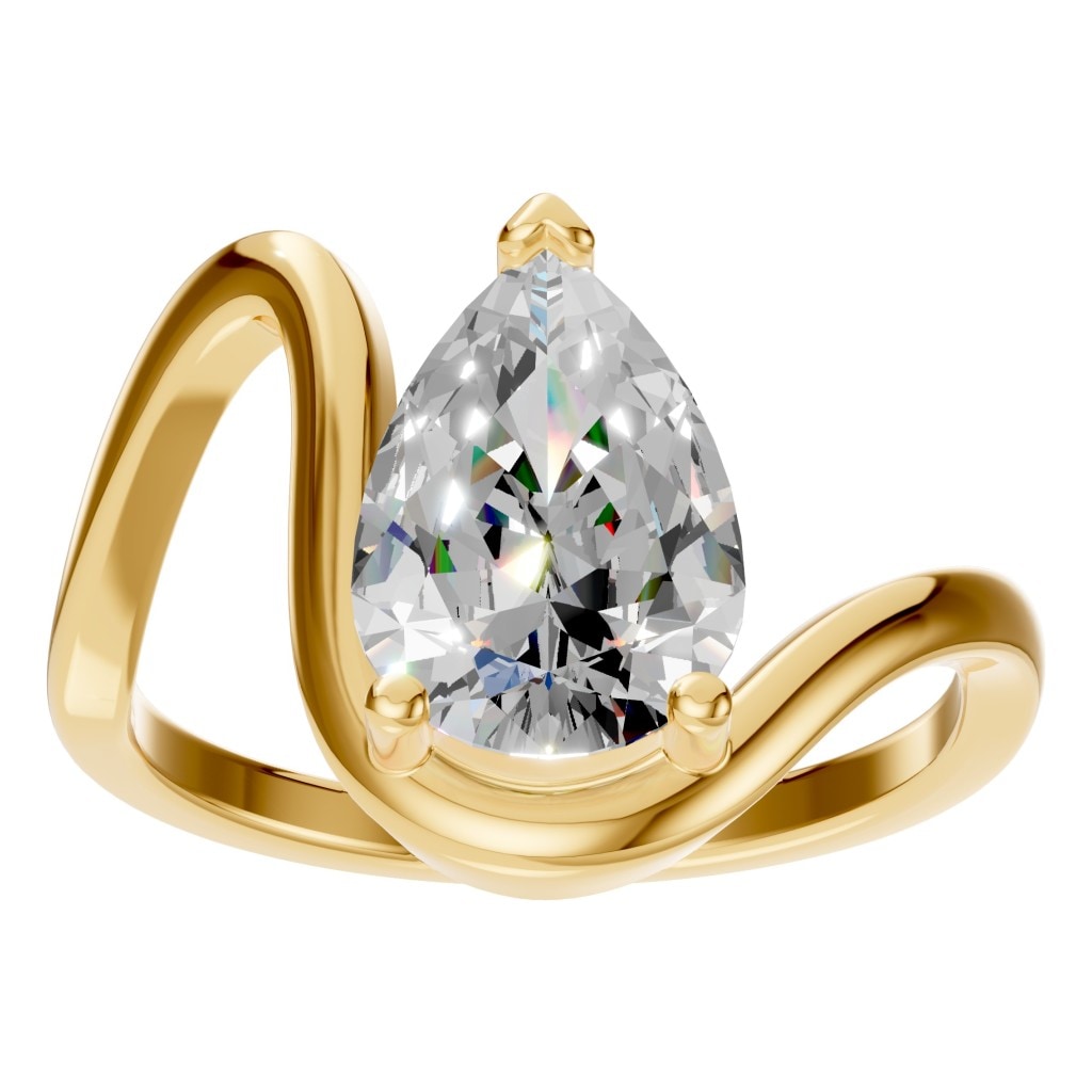 RI-8091 Yellow Gold Ring SET - Front View