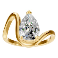 RI-8091 Yellow Gold Ring SET - Front View