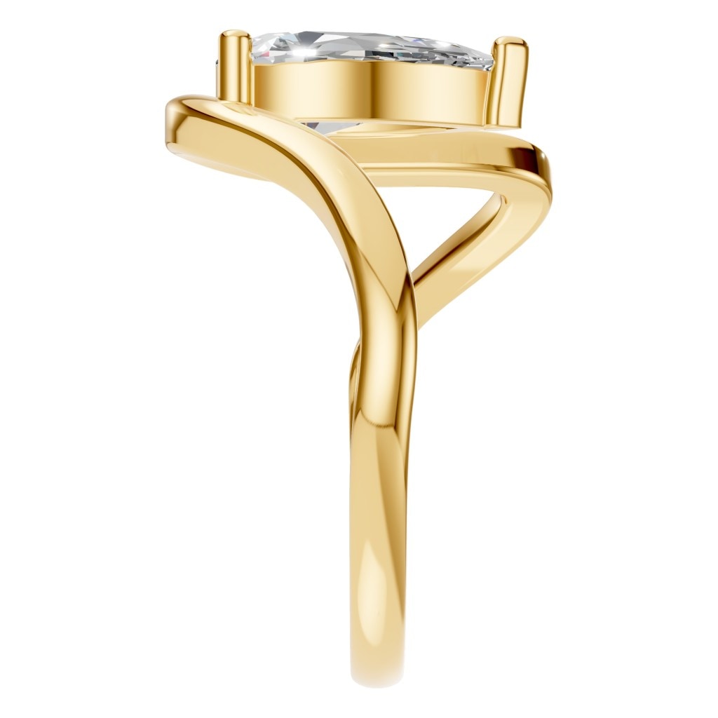 RI-8091 Yellow Gold Ring SET - Side View