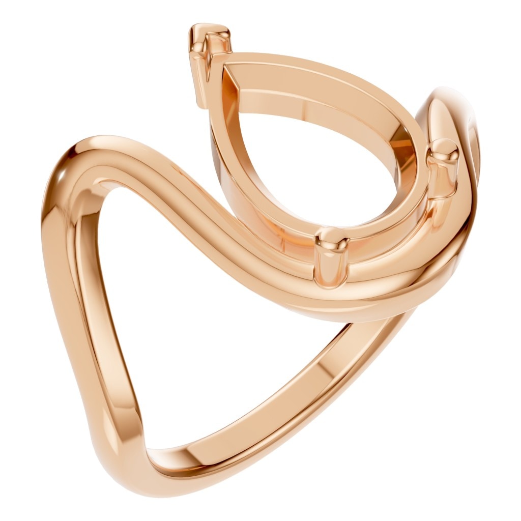 RI-8091 Rose Gold Ring UNSET - Main View