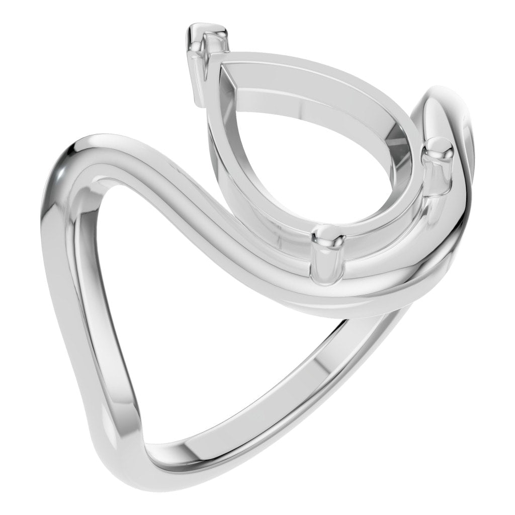 RI-8091 White Gold Ring UNSET - Main View