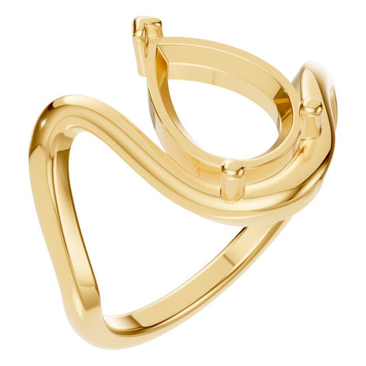 RI-8091 Yellow Gold Ring UNSET - Main View