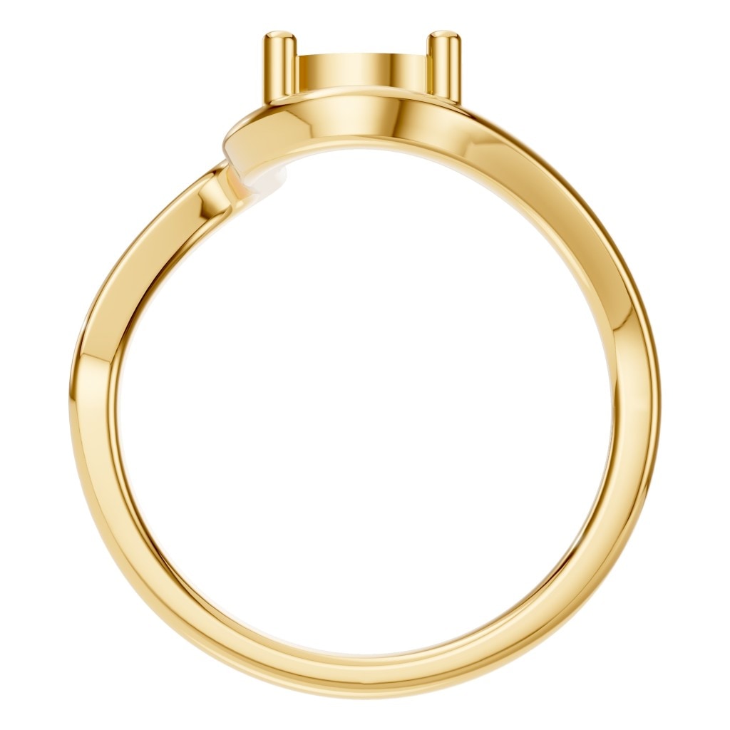 RI-8091 Yellow Gold Ring UNSET - Top View
