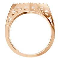 RI-8124 Rose Gold Ring UNSET - Top View